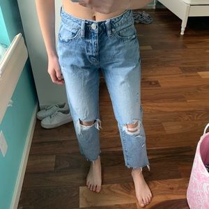 Garage Ripped Mom Jeans